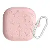 Funda protectora de silicona adecuada para Samsung Buds4/Buds4Pro con patrón de grabado floral, funda suave Bluetooth anticaídas