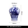 Jarrón de cerámica Jingdezhen, jarrón de cerámica con loto en relieve pintado a mano, adornos decorativos de cerámica, jarrón chino hidropónico