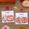 Tipetoys Estilo Chinês Guka Cavalo dos Sonhos Flor Folha de Ouro Adesivos Decorativos de Ano Novo Ano do Cavalo Elementos de Ano Novo Adesivos