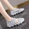 Ins Malla Transpirable Calcetines de Pulpo Zapatos para Mujer 2025 Verano Nuevo Estilo Coreano Tejido Volador Pequeño Bollo al Vapor Zapatillas Casuales para Correr