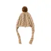 Touca de Tricô Fofa com Pom-Pom para Meninas Wulibu 2026, Comprimento Estendido, Quente, Fashion, Versátil, Tendência para Crianças
