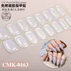 Fábrica Zhengxiang Personalizado OEM Pegatinas de Gel para Uñas Sin Curado Color Sólido Simple Brillo Sin UV Wraps Pegatinas para Uñas