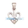 M18 L26 K07 Accesorios para joyería DIY colgante de cobre puro colgante pequeño luna triángulo corazón de melocotón redondo marca