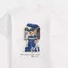 Camiseta de algodão estampada Ralph Lauren Polo transfronteiriça, envia em até 48 horas, 100% algodão, estilo unissex