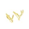 Pendientes Dorados Sencillos Coreanos de Plata Pura S999 para Mujer Estilo Bosque Estrellado 2026 Pendientes de Lujo Ligero Accesorios para Orejas Cuidado de Orejas de Gama Alta