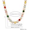 Moda Dorada Australia Cadena de Caramelo de Roca Cuadrado Colorido 10mm Conjunto Completo Zircón Perla Pulsera Hip Hop Cubano Europeo y Americano Collar