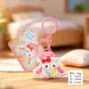 Chaveiro de coelho de desenho animado para pijama com design novo original, coelho de pelúcia 3D, chaveiro para mochila de estudante, pequeno pingente