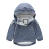 Ropa Infantil Ropa de Neopreno Forrada de Polar para Niños Primavera y Otoño Cortavientos para Bebé Abrigo de Polar con Capucha para Niños Grandes Moda Estilo Occidental