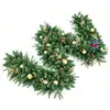 Decoraciones de corona de Navidad transfronterizas, adornos de vid de Navidad, colgantes para puertas, decoraciones para hoteles y centros comerciales, vides de bayas artificiales