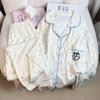 Pijama feminino Jiyika wow chiikawa primavera e outono manga longa calça fofo pequeno oito roupa de casa conjunto foto real atacado