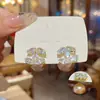 Pendientes de Moda de Aguja de Plata 925 con Cubos de Perla de Venta Caliente Pendientes Dulces de Nicho de Gama Alta Pendientes de Diseño Exquisito