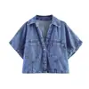 Ropa para Mujer TAOP&ZA Colección Verano 2026 Nueva Camisa Corta de Mezclilla 7484044 + Pantalones Falda de Mezclilla 7484045