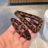 Pinza para el pelo de moda coreana con textura de gamuza y estampado de leopardo ~ Estilo Ins Versátil Textura Cortada Gota de Agua Pinza para el Pelo de Tela
