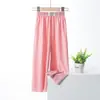 Pantalones de Verano para Niñas Anti-Mosquitos de Seda Helada Finos Sueltos Rectos de Pierna Ancha Pantalones Casuales para Niñas