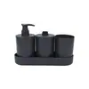 Conjunto de Banho de Palha de Trigo Criativo para Casa Banheiro Escovação de Dentes e Lavagem de Cabelo Conjunto de Chuveiro de Plástico Copo de Enxaguante Bucal para Banheiro
