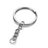 Llavero de Metal con Cadena de Extensión, Llavero Galvanizado Multicolor, Hebilla Colgante de Muñeca Hecha a Mano para Manualidades DIY, Accesorios de Joyería al por Mayor