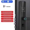 Fechadura inteligente de travamento total fechadura de porta de madeira fechadura de porta interna fechadura de porta antifurto fechadura de combinação eletrônica por impressão digital fechadura de apartamento de aluguel diário para homestay