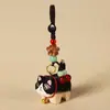 Chaveiro Pingente Escultura em Madeira Artesanal Gato Laranja Gordo Pingente de Gato Vaca Fofo para Mochila Escolar Presente para Mulheres Melhor Amiga
