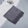 Cachecol Transfronteiriço para Mulheres, Xale de Outono e Inverno, Xale de Cor Sólida de Dupla Utilização Imitação de Caxemira, Aparência Sofisticada, Cachecol Versátil, Toque de Luxo Leve e de Alta Qualidade