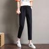Pantalones de verano de lino y algodón de seda de hielo, nuevos, adelgazantes, de cintura alta, finos, hasta los tobillos, holgados, combinables, modernos e informales para mujer.
