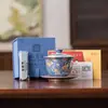 Tesouro Nacional Forno Dunhuang Cultural e Criativo Gaiwan Banhado a Prata, Copo de Chá, Tigela Única de Três Camadas de Alto Padrão Sem Filtro, Gaiwan para Infusão de Chá Anti-Queimaduras