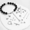 Ventas Directas de Fábrica Acero de Titanio Pulsera que No se Desvanece Espaciadores Cuentas Sueltas Pulsera de Cordón Tejida a Mano Accesorios para Collares Accesorios de Cuentas Materiales