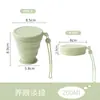 Taza de Agua Plegable Portátil para Viajes, Camping al Aire Libre, Taza para Enjuague Bucal y Cepillado de Dientes, Silicona de Grado Alimenticio, Taza de Compresión Retráctil