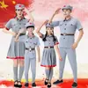 Roupas do Exército Vermelho Elásticas roupas de performance infantil Estrela Vermelha Brilhando Velho Caminho Oito Jardim de Infância Uniforme Militar Roupa de performance da Guarda Vermelha