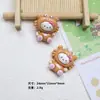 Accesorios de Resina para Manualidades de Dibujos Animados Gatito de Playa Hecho a Mano Pegamento de Crema Pasador Hebilla de Zapato Decoración para Funda de Teléfono Materiales