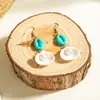 Pendientes Marinos Europeos y Americanos Transfronterizos de Conchas, Juegos de Joyería para Vacaciones en la Playa, Acrílico de Moda, Sencillo y Versátil