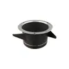 Salida de Aire Fresco Sistema de Aire Acondicionado Interior ABS Ventilador Redondo de Escape Cubierta Decoración Entrada Intercambio Plástico Ébano Negro