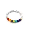 AliExpress venda quente universo galáxia Sistema Solar oito planetas pulseira estrela guardiã contas de pedra natural pulseira para mulheres