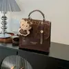 Bolsa de Mão Casual Texturizada Fashionável de Grande Capacidade 2026 Mochila Estilosa Nova Fosca Estilo Ins Bolsa Quadrada Pequena
