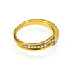 Anel Aberto Estilo Coreano Estilo Ins Simples Elegante com Micro Diamantes para Mulheres Design de Nicho Aço Inoxidável Anel de Casal Atacado