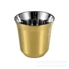Caneca de Café de Aço Inoxidável 304 de Camada Dupla para E-commerce Transfronteiriço, Estilo Simples Caneca de Café Italiana, Caneca de Chá Café Portátil para Exterior