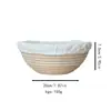 Cesta de Fermentação Estilo Europeu de Rattan Indonésio Utensílios de Panificação Rattan Rústico Pão Doméstico Vinha Real D23X8.5cm