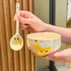 Cuenco de Cerámica para Arroz con Frutas para Uso Doméstico, Modelo Nuevo 2025, Cuenco de Arroz de Alto Valor Estético, Cuenco Individual para Comer Niños, Cuenco de Uso Personal