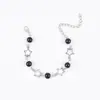 Pulsera de Moda para Mujer con Diseño de Estrella de Cinco Puntas Hueca y Bordado de Perlas Artificiales, Elegante y Sencilla, Joyería de Nicho, Venta al por Mayor