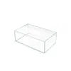 Tanque de Agua Poco Profunda de Cinco Líneas de Cristal Dorado de Escritorio Tanque para Peces Dorados de Vidrio Ultra Transparente Mini Tanque Tanque para Tortugas Tanque de Exhibición Tanque Bajo Otro