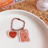 Pingente de Urso Japonês Fofo de Amor Pingente de Joia para Mochila Escolar Pingente de Chaveiro Dupla Face Tendência Ins para Meninas