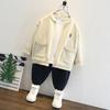 Conjunto de Otoño para Niños con Bolsillos Grandes, Cárdigan Bordado, Suéter Coreano para Niños de Primavera y Otoño, Top Versátil para Bebés, Niños a la Moda