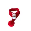 Bufanda de Peluche de Gato de Año Nuevo Perro Lindo Alce Accesorios para Mascotas Perro Pequeño y Mediano Bufanda Roja Venta al por Mayor Transfronteriza