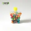 Botella Sellada de Bebida Refrescante de Jugo de 100ml Botella de Caramelo Arcoíris Botella de Plástico Transparente con Forma de Mariposa de Grado Alimenticio