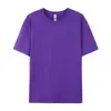 Camiseta de Algodão Puro com Gola Redonda e Manga Curta Verão Algodão Respirável Solta Cor Lisa Base Casual Unissex Versátil