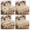 Mantel Floral Retro de Lujo de Gama Alta Impermeable a Prueba de Aceite Lavable Resistente al Calor Cojín Protector de Escritorio de Cuero para Mesa de Comedor