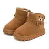 Botas de Neve Infantis Meninas Botas de Algodão 2026 Inverno Novo Sapatos de Algodão Botas de Algodão Grandes Menina Pequena Quente Mais Veludo Sapatos Infantis