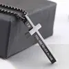 Amazon Transfronteiriço Aço Inoxidável Simples 45mm Cruz Versátil Colar Pingente Unissex Pode Ser Gravado com Logo Atacado