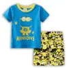 Novo Roupa de Casa Sem Mangas de Manga Curta para Meninos Lutador Traje de Verão para Crianças Traje de Ar Condicionado Pijama de Desenho Animado K014