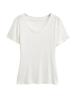 Camiseta de Manga Corta con Cuello en V Estilo Deseo Puro Hombro Regular Verano 2025 Nueva Simple Color Sólido Versátil Slim Casual Top Básico