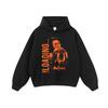 Suéter com capuz estampado estilo hip-hop rap retrô estilo americano transfronteiriço, moletom solto de manga comprida e gola redonda para homens e mulheres